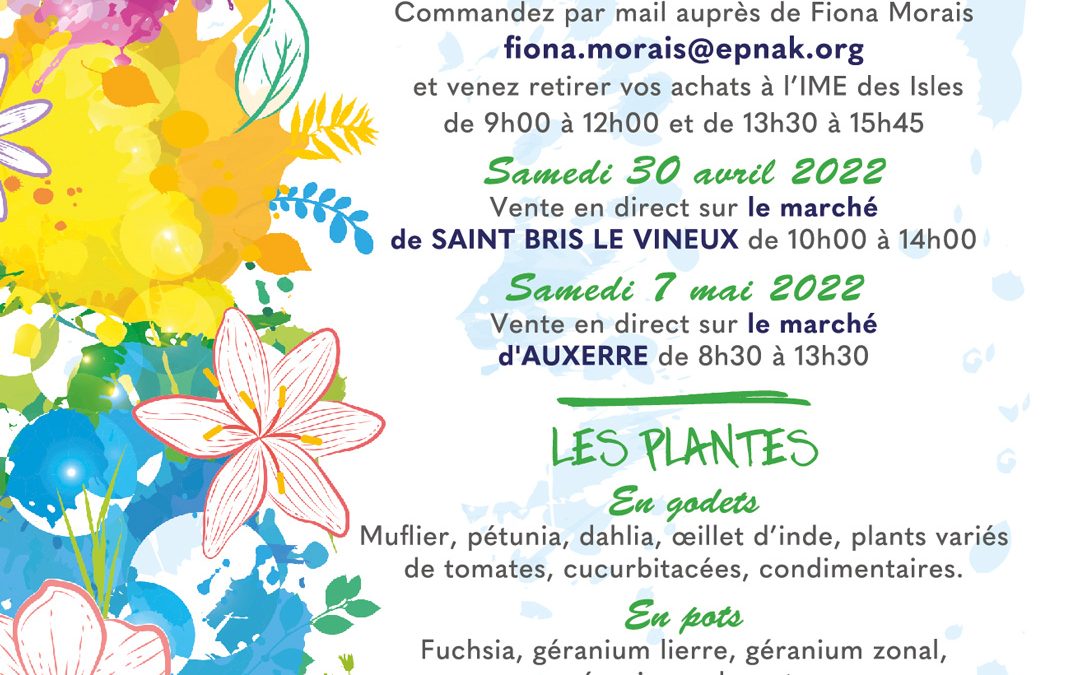 L&rsquo;IME DES ISLES fait sa vente de fleurs