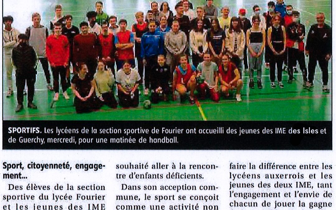 [Une matinée Handball pour les jeunes de l&rsquo;EPNAK IME des Isles]