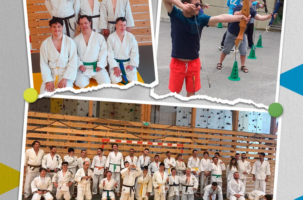 [Des usagers du Pôle Habitat et Inclusion Sociale en stage de Judo]