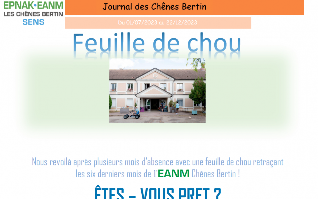 [LES ACTU. DE L&rsquo;EANM LES CHENES BERTIN]