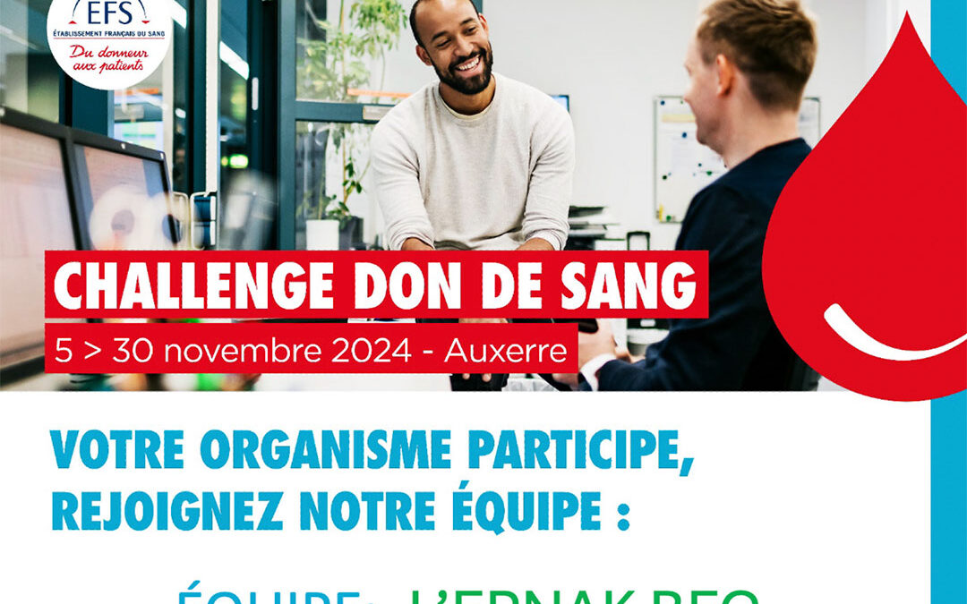 L&rsquo;EPNAK BFC participe au challenge DON DE SANG et DE PLASMA