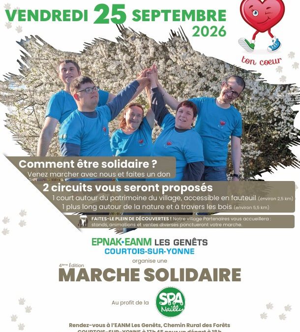MARCHE SOLIDAIRE « FAIS MARCHER TON CŒUR » – 4ème ÉDITION